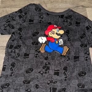 Nintendo Gray and Red Super Mario Short Sleeve Tee